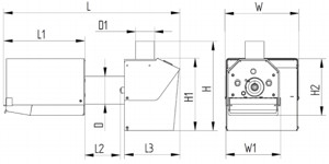 Pelltech PV 50 b pelletipõleti skeem