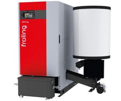PT4e 230 kW pellettikattila alipainetäytöllä, Fröling
