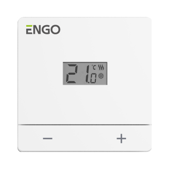 Juhtmega Termostaat, 24V, valge Engo