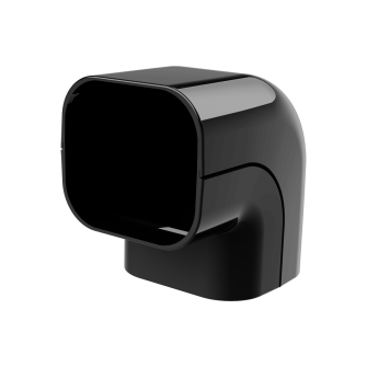 Nurk horisontaalne 90⁰ EXCELLENS CA 72x64 mm karbikule must
