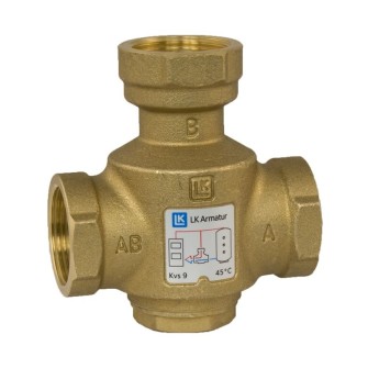 Термостатический смеситель DN25, 45 °C, kvs 9, LK 823 ThermoVar
